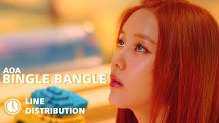 AOA 에이오에이  Bingle Bangle 빙글뱅글 Line Distribution [upl. by Krystin35]