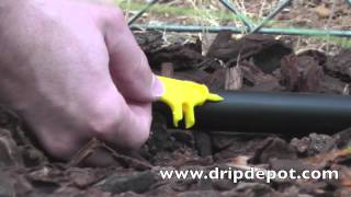 How to Use a Key Punch to Punch Holes in Drip Irrigation Tubing [upl. by Aknayirp]