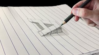 3d A drawing  Full tutorial  how to draw Letters “A” realistic pencil drawing ideas 3d illusion [upl. by Divine72]