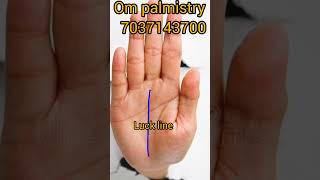 straight luck line om palmistry astrology hastrekha [upl. by Elbam735]