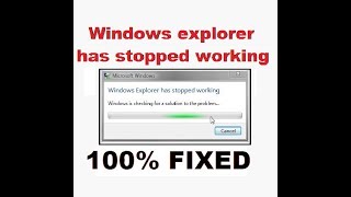 How to fix windows explorer has stopped working [upl. by Eagle]