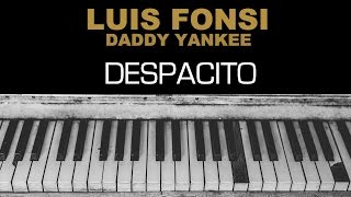 Luis Fonsi  Despacito Ft Daddy Yankee Karaoke Instrumental Acoustic Piano Cover Lyrics On Screen [upl. by Anoed]