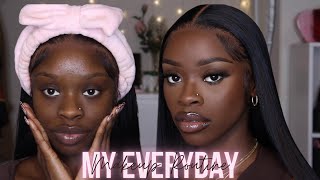 Detailed Soft Glam Everyday Makeup Routine For Dark Skin WOC  Beginner Friendly Step By Step [upl. by Tymothy235]