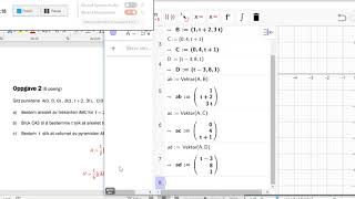 R2 Eksamen Vår 2018 Del 2 Oppgave 2 bc Vektorer [upl. by Agace]