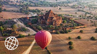 Balloon Flight Over Bagan Myanmar Amazing Places 4K [upl. by Constanta53]