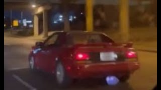 2ZZ AW11 MR2 Straight Pipe Sound and Backfires [upl. by Yrojram]