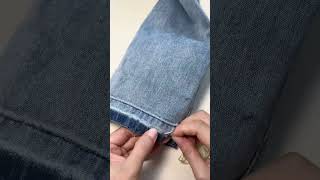 Cómo decorar los dobladillos de tus jeans  Cómo decorar la bota de tus jeans fácil y sin máquina [upl. by Sitrik]