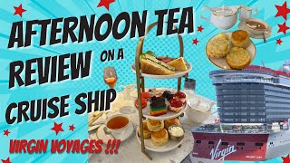 Afternoon Tea Review of Sip Lounge on board Virgin Voyages cruise ship [upl. by Phillida527]