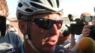 Cycling Disgraced Armstrong back on the Tour de France route [upl. by Hameerak]