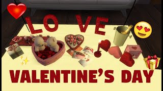 Valentines Day Date CC ❤️️ Virtual Tour  Sims 4  CC Links [upl. by Drhcir954]