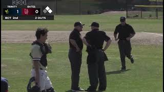 Trinity Baseball Triple Play at Bates  41423 [upl. by Goldenberg]