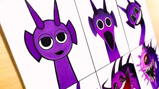 Drawing Incredibox Sprunki Phase 1 VS Phase 2 VS Phase 3 VS Phase 4 VS Phase 5  Durple [upl. by Armillda735]