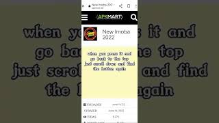 HOW TO UPDATE REBORN IMOBA 2022 must watch [upl. by Leaper]