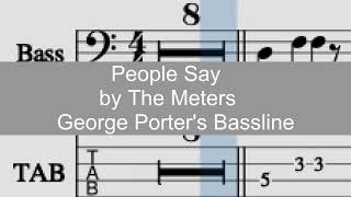 People Say by The Meters  George Porters Bassline [upl. by Appilihp49]