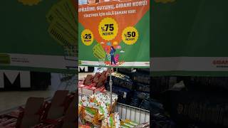 Migros mağazalarında Gıdanı Koru sloganı altında abur cuburlar indirimli satılıyor [upl. by Ahsot]