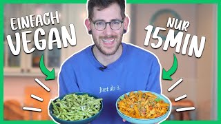 2 SCHNELLE UND EINFACHE VEGANE REZEPTE – Unter 15min [upl. by Enyalb79]