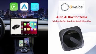 Ownice TBox wireless CarPlay Android Auto for Tesla Model 3YXS S3XY [upl. by Geier]