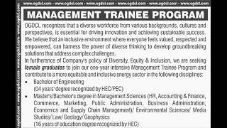 OGDCL Management Trainee Program October 2024 Apply Online MTO Jobs Latest Advertisement [upl. by Akemad]