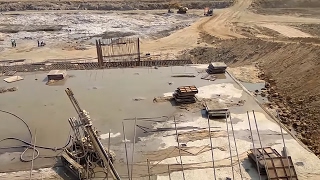 Concrete Foundation work of Spillway  Dam is Processing  Polavaram Project Construction Works [upl. by Raama]