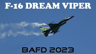 F16 DREAM VIPER Display at BELGIAN AIRFORCE DAYS 2023 Spottersday KleineBrogel Airbase [upl. by Aenaj]