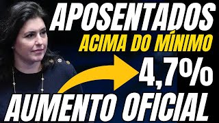 Aposentados Acima do Mínimo  Aumento Oficial Acaba de Ser Divulgado 47 [upl. by Haibot]