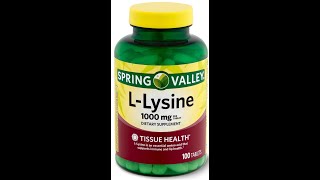 Spring Valley Lysine Amino Acid Supplements 1 Tablet Per Serving 100 Count [upl. by Pernick]