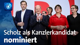 SPD nominiert Scholz als Kanzlerkandidaten [upl. by Lamp191]