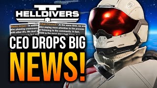 Helldivers 2  CEO Speaks on Vehicles Roadmap amp Dev News [upl. by Wittie254]