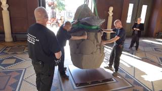 Arrival of Niels Skovgaards Magnusstenen at Thorvaldsen Museum Copenhagen 2014 [upl. by Jollenta855]