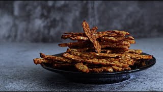 Baked Tempeh Chips 天贝脆片 无需油炸 Air Fryer Oven version Non Fried [upl. by Turnheim8]