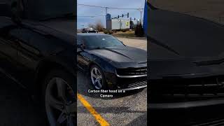 Carbon fiber hood wrap carwrap carbonfiber camaro [upl. by Jeanelle329]