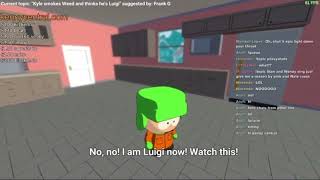 Kyle smokes weed and thinks he’s Luigi  AI South Park [upl. by Sherman121]