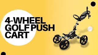 Clicgear Model 8  4Wheel Golf Push Cart Review [upl. by Gimpel]