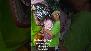 detikdetik 2 bayi nonton ebeg dicaplok Barongan shorts [upl. by Shannan]