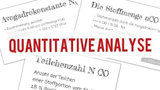 2 Chemie GRUNDWISSEN  Klasse 9  Quantitative Analyse Molare Masse Avogadrokonstante [upl. by Erde]