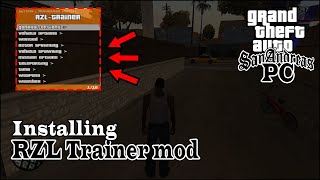 Installing RZL Trainer menu mod for GTA SA PC [upl. by Lanae947]