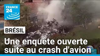 Crash davion au Brésil  une enquête est ouverte pour déterminer les causes du drame [upl. by Idden344]