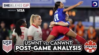 POSTGAME ANALYSIS USWNT 🇺🇸 vs CanWNT 🇨🇦 in 2024 SheBelieves Cup FINAL [upl. by Caves84]