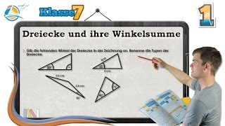 Dreiecke und ihre Winkelsumme  Klasse 7 ★ Übung 1 [upl. by Cioffred417]