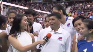 Postgame Interview Alyssa Valdez and Coach Roger Gorayeb [upl. by Obaza]