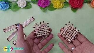 Diwali Diya Decoration with matchsticks  decorative diya ideas  Deepavali crafts [upl. by Dominus]