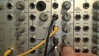 Doepfer A120 Moog Low Pass Filter Demo by PatchPierre [upl. by Imrots]