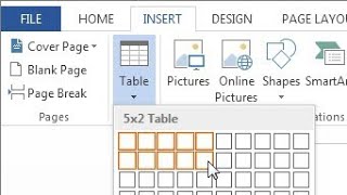 Adding Table to MS Word document [upl. by Neelahs36]