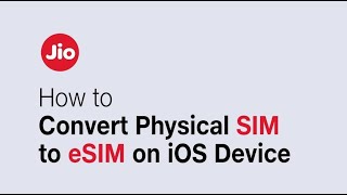 iOS Devices  Convert Physical SIM to eSIM [upl. by Eindys]