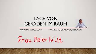 Lage von Geraden im Raum [upl. by Kristy759]