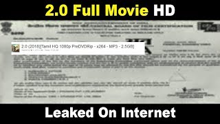 20 Full Movie HD Leaked On The Internet  Rajnikanth  Akshay Kumar  Amy Jackson [upl. by Helsa]