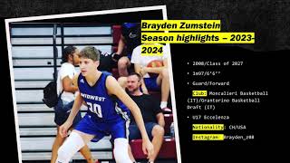 Brayden ZUMSTEIN the swiss goat 20232024 highlights [upl. by Lerud665]