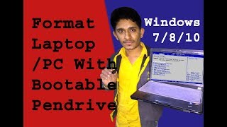 HP Laptop  PC Format Sandisk Bootable Pendrive in windows 7 [upl. by Loma542]