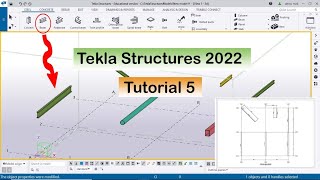 Tekla Structures 2022 Tutorial 5  Create Steel Beam with example [upl. by Lubin]