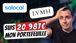 Mon Portefeuille de 13 ETF et 2 actions  Avis Solocal et LVMH [upl. by Akemor]